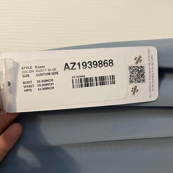 Azazie Essex Dusty Blue Bridesmaid Dress - Picture 4 of 5